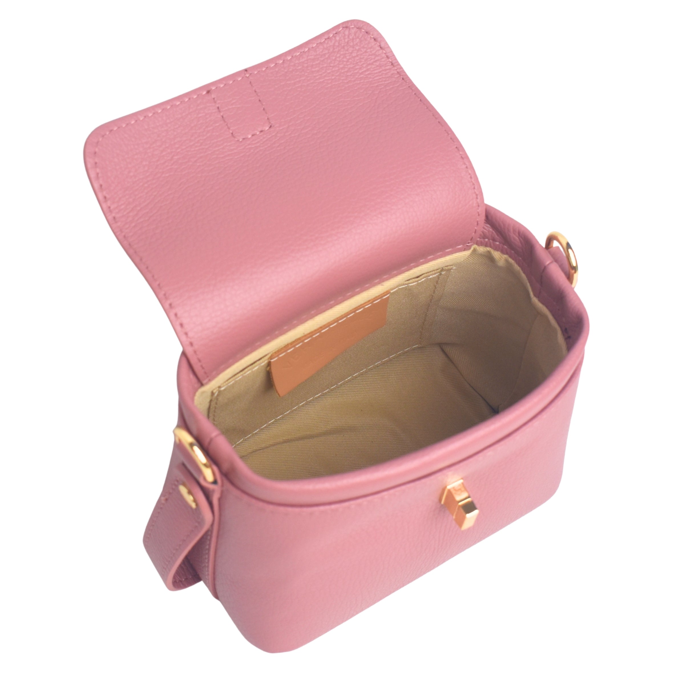 The Clip Bag in Pebbled Italian Leather with Optional Crossbody Chain