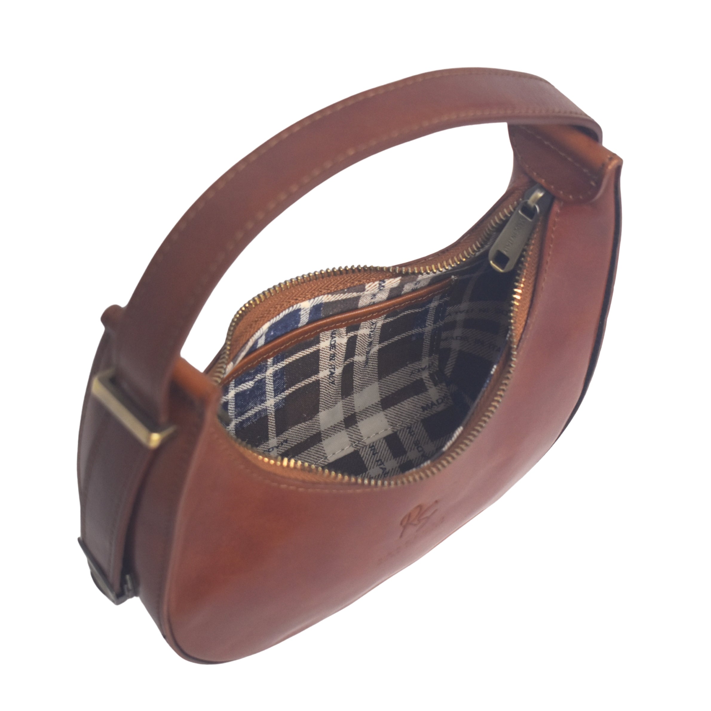 The Buffalo Leather Half Moon Handbag with Adjustable Strap Length