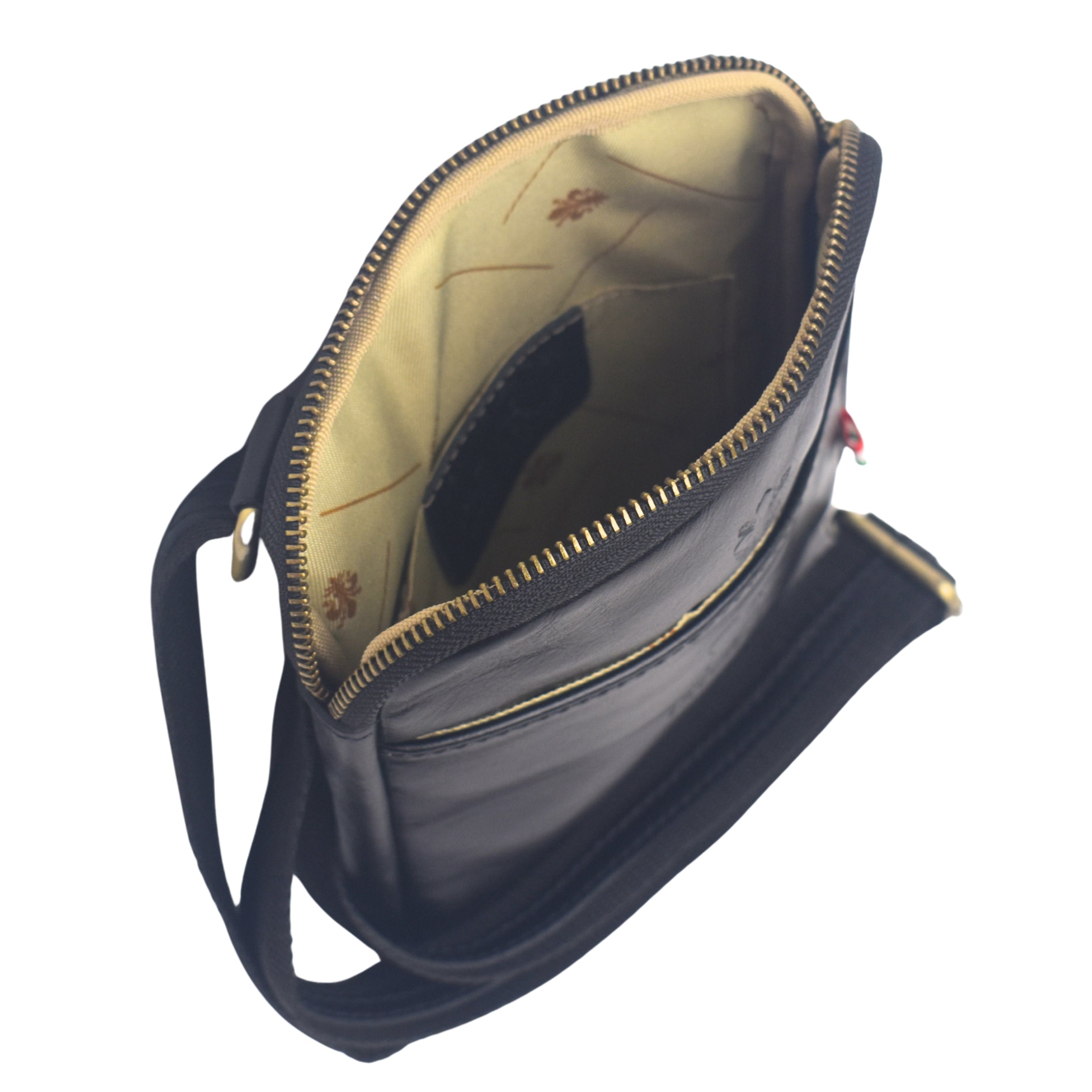 Unisex Slim Crossbody Sling Bag in Italian Buffalo Leather
