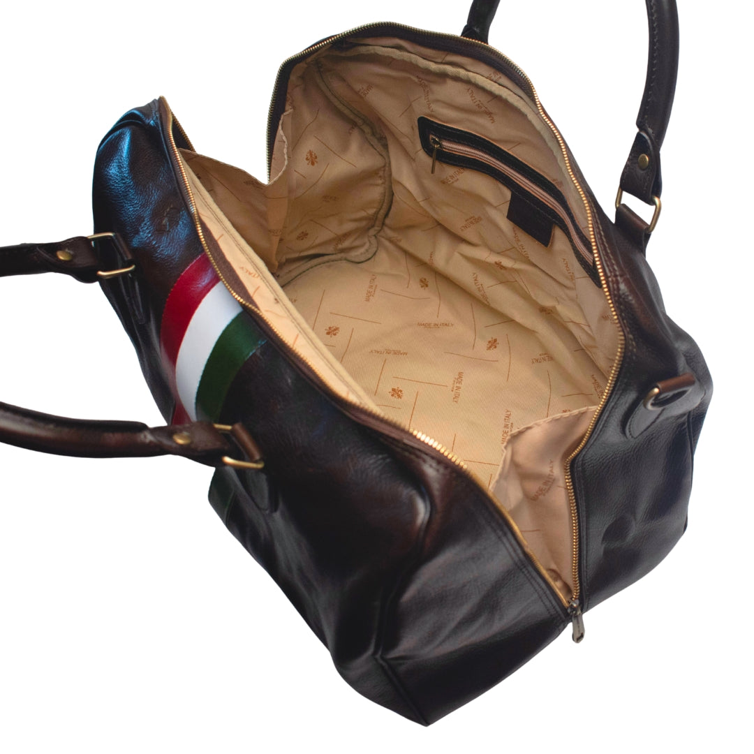 Borsone Compatto con Bandiera Italiana e Tracolla Opzionale