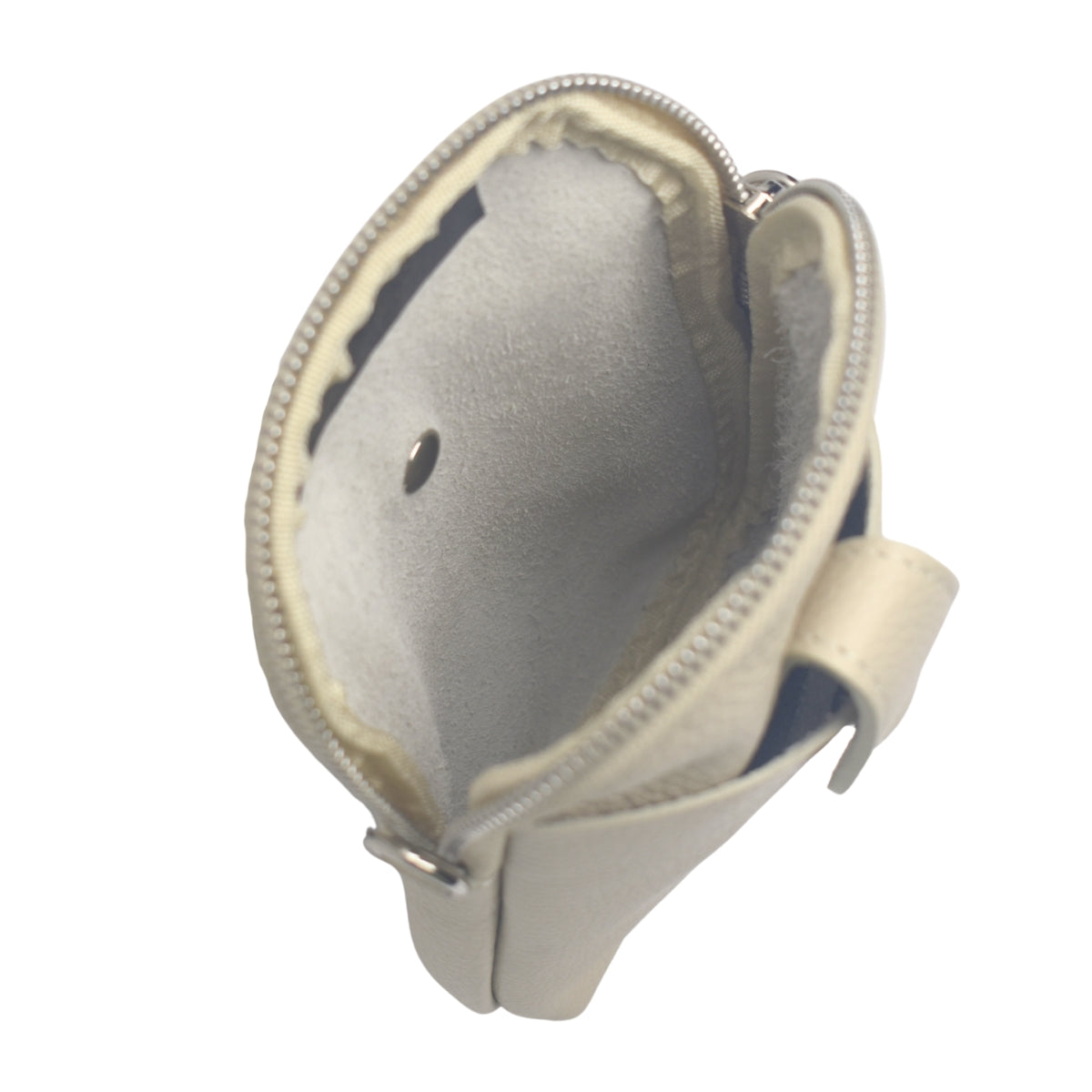 Cream Phone Holder Crossbody Inside