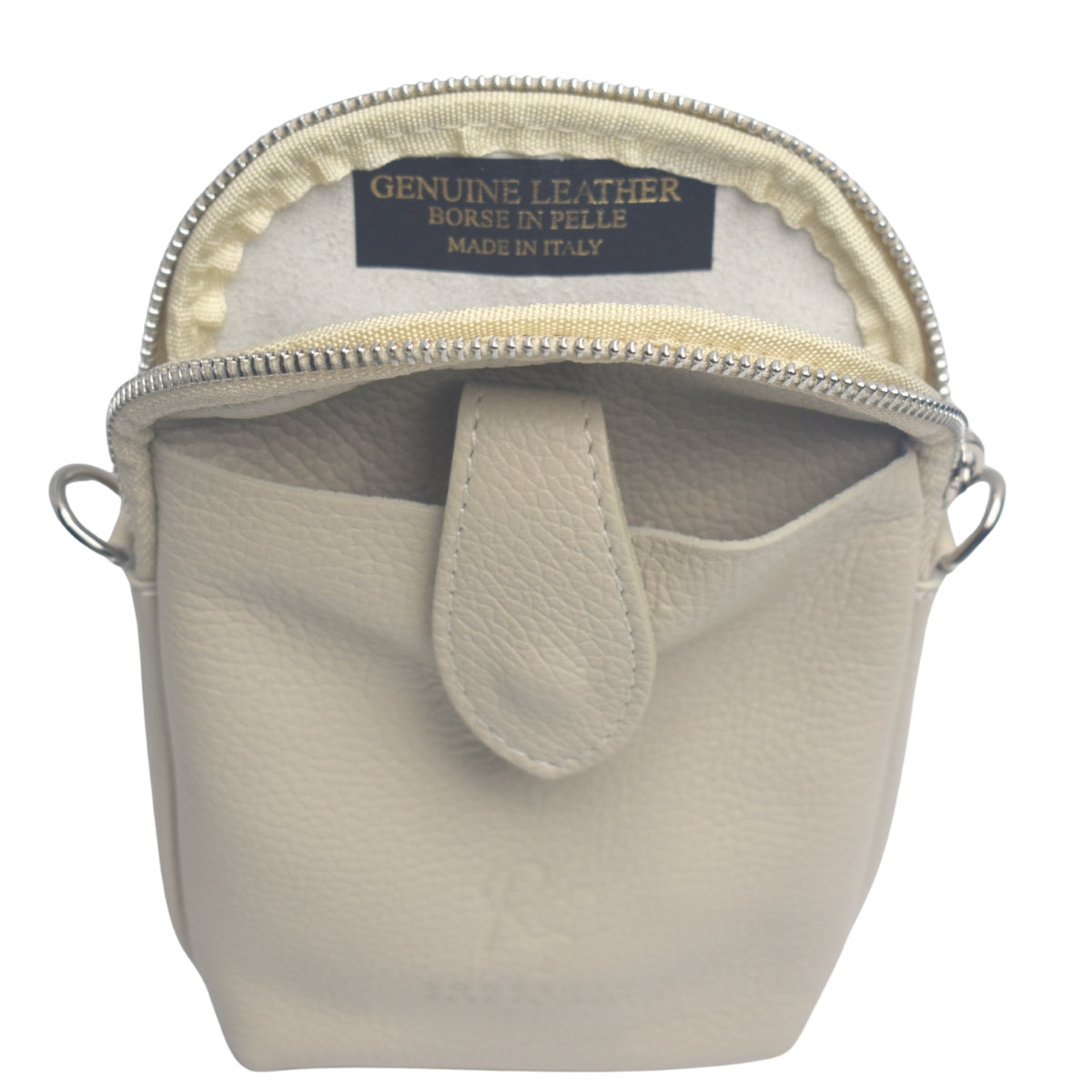 Cream Phone Holder Crossbody Inside 1