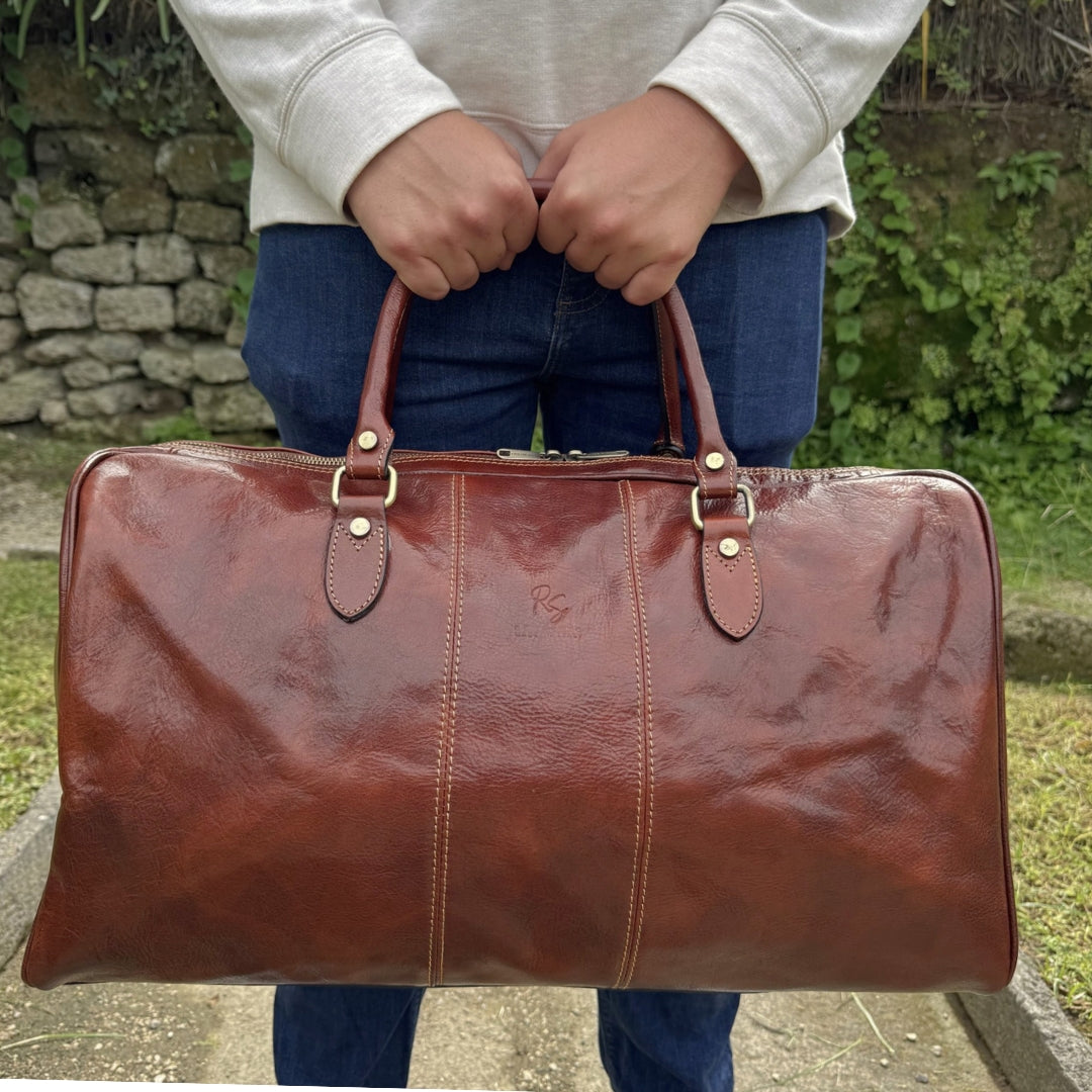 The Classic Calf Duffel with Optional Adjustable Shoulder Strap