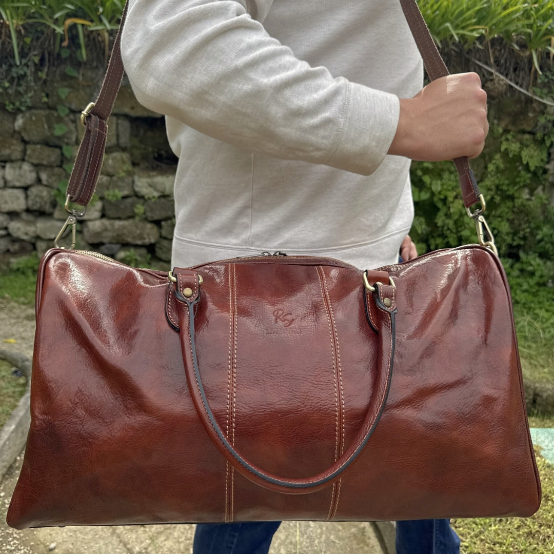 The Classic Calf Duffel with Optional Adjustable Shoulder Strap