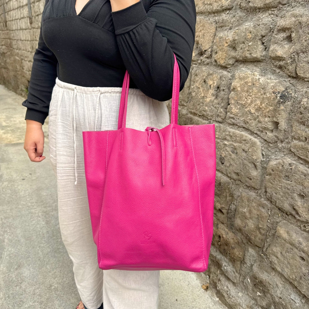 The Everyday Shopper Bag in Pebbled Italian Leather
