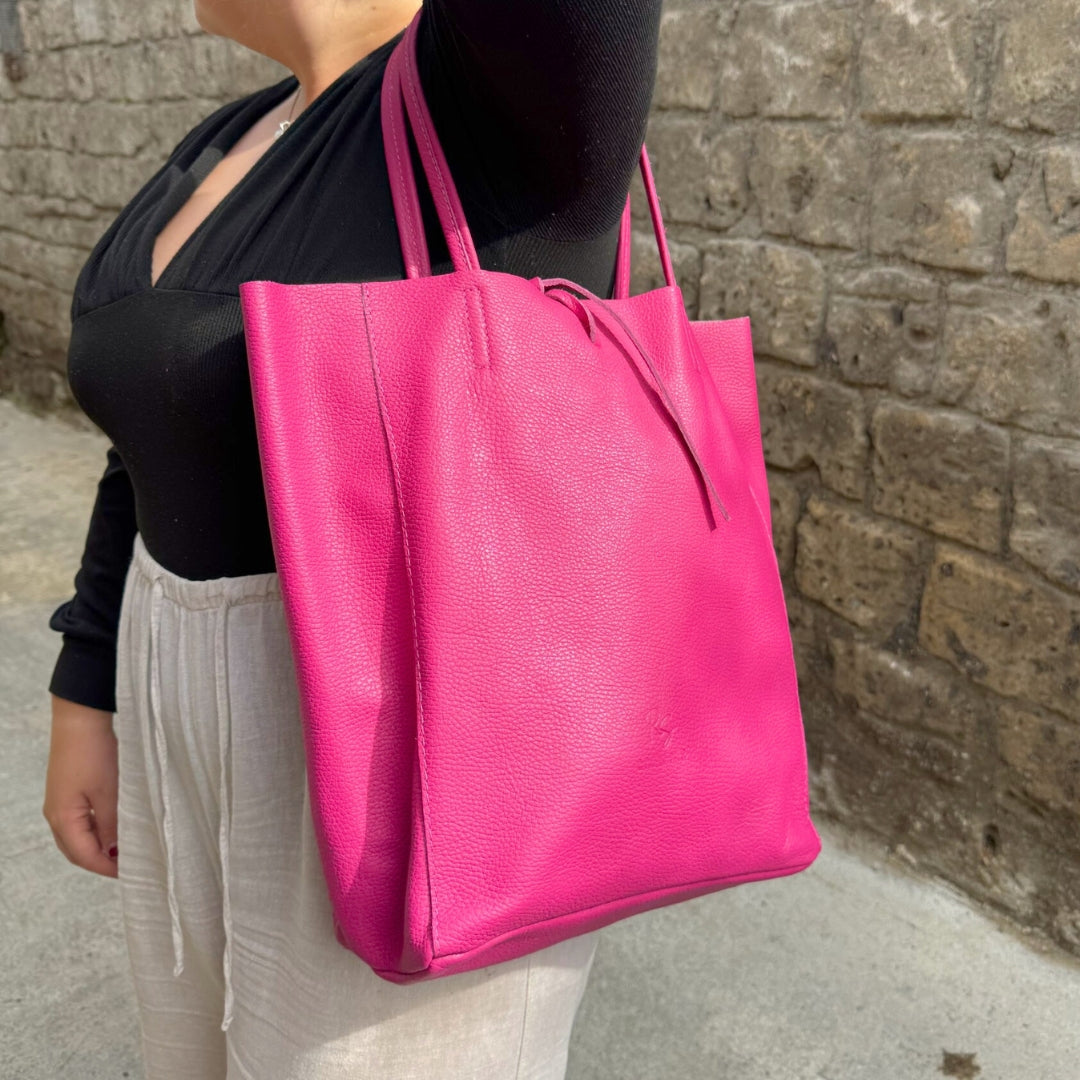 The Everyday Shopper Bag in Pebbled Italian Leather