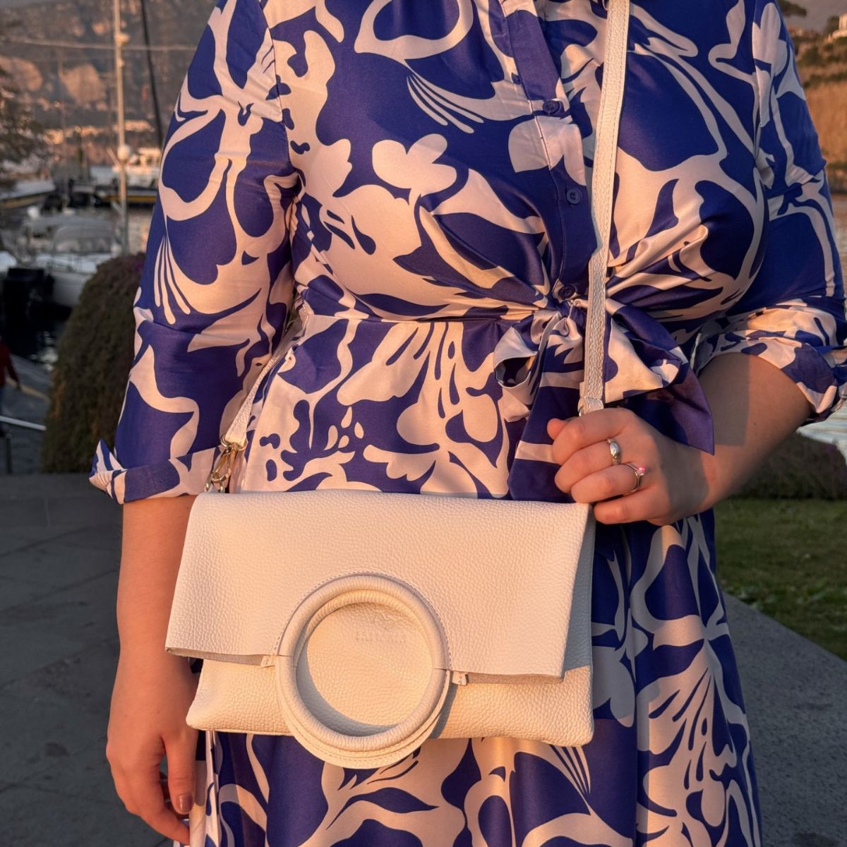 The Foldover Circle Bag with Optional Adjustable Crossbody Strap