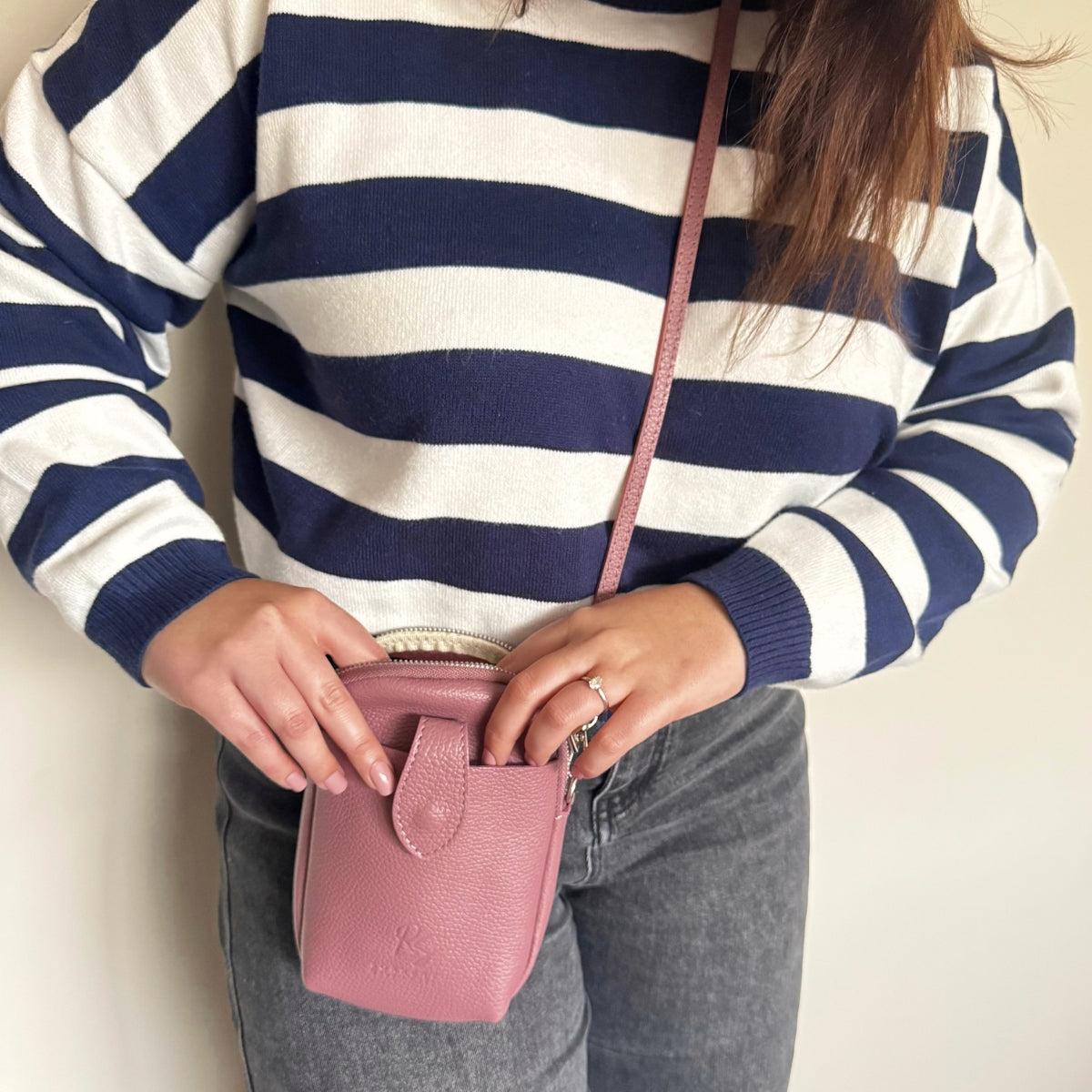 The Phone Holder Crossbody Modelled