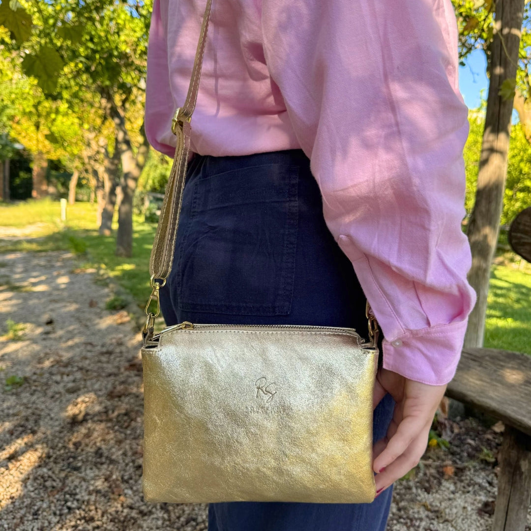 Borsa a Tracolla con Triplo Scomparto e Tracolla Regolabile