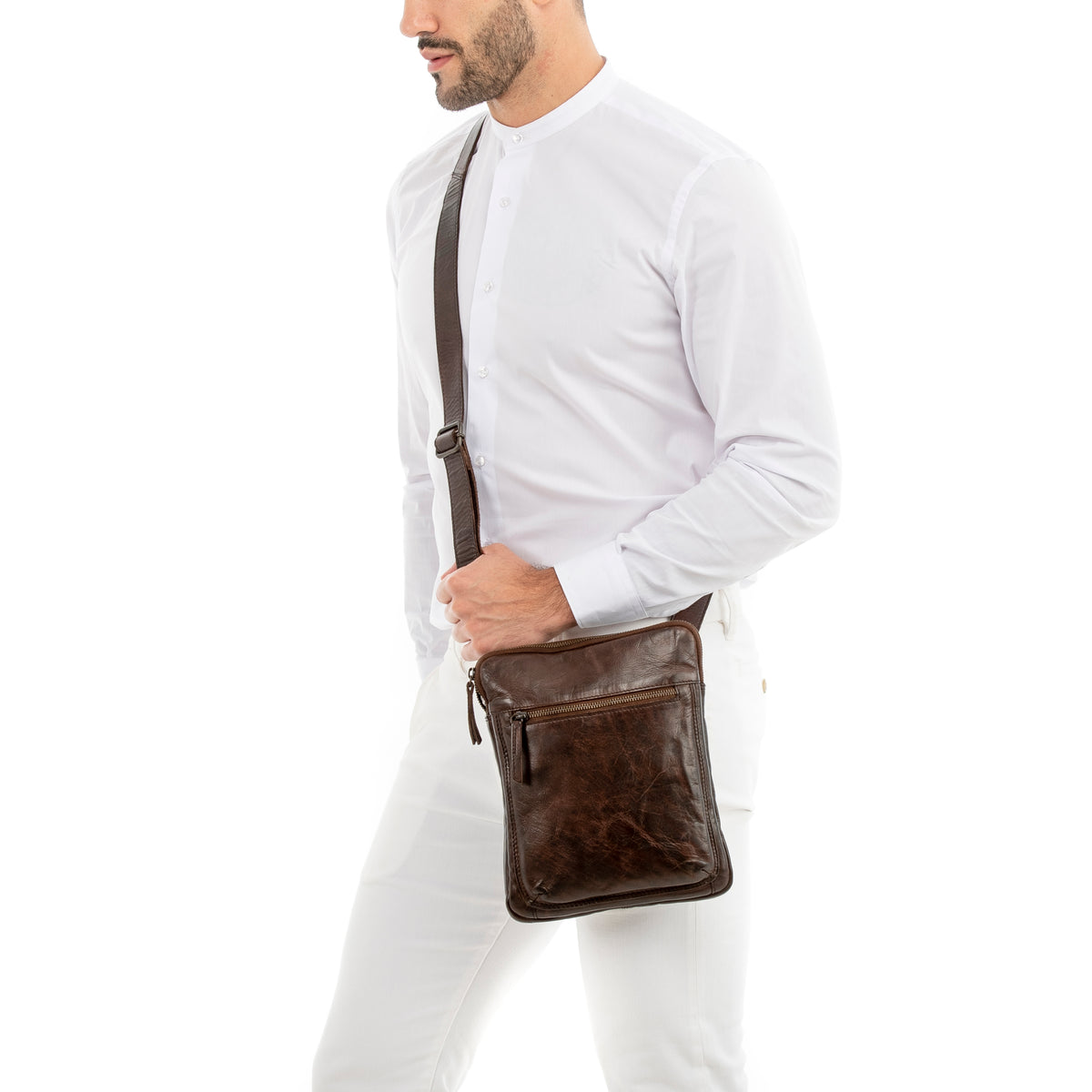 Gianni Conti Slim Zip-Top Flight Crossbody Bag