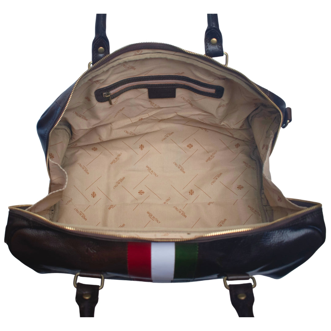 Borsone Compatto con Bandiera Italiana e Tracolla Opzionale 