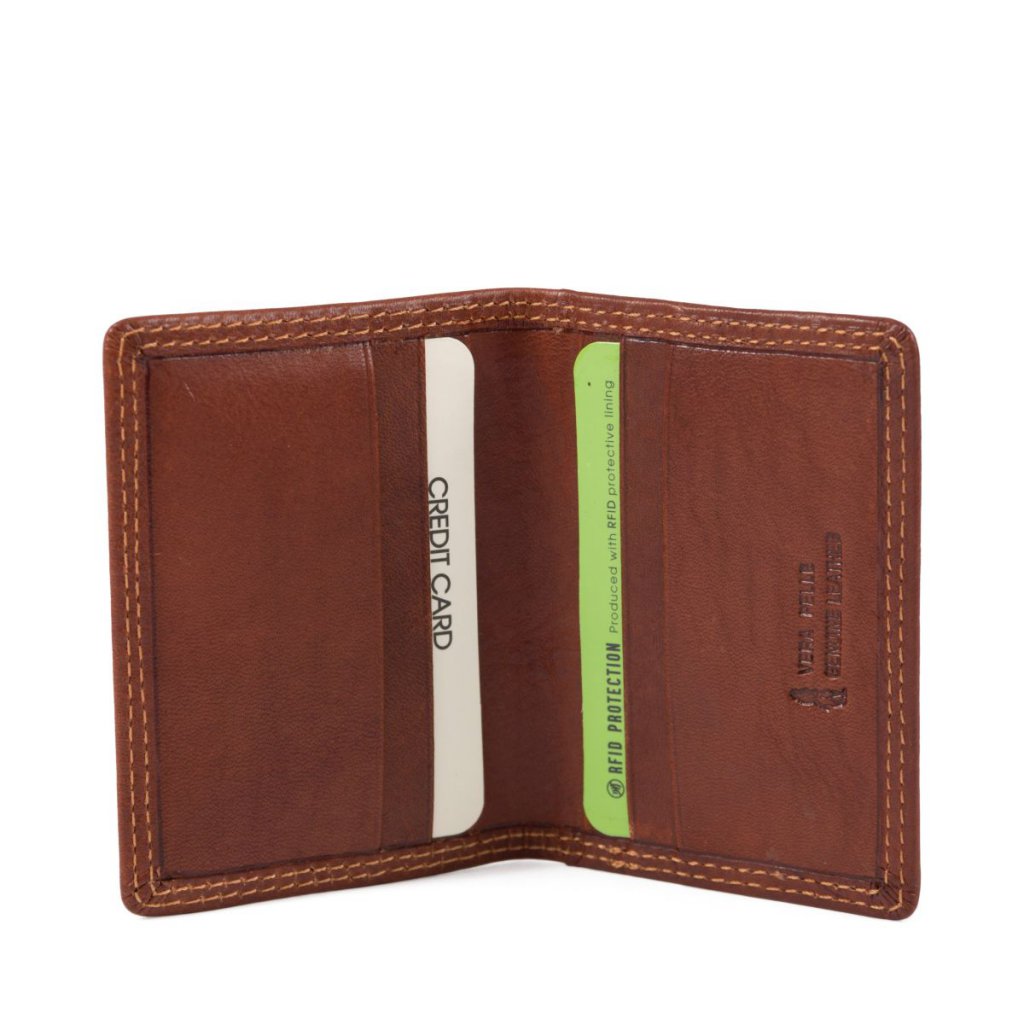 Gianni Conti Slim Leather Card Holder Wallet with RFID Protection