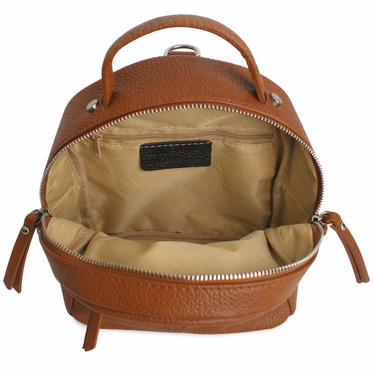 The Compact Convertible Leather Backpack Crossbody Bag