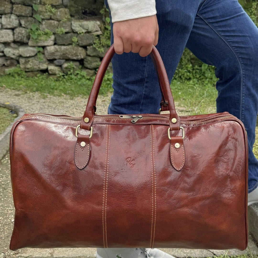 The Classic Calf Duffel with Optional Adjustable Shoulder Strap