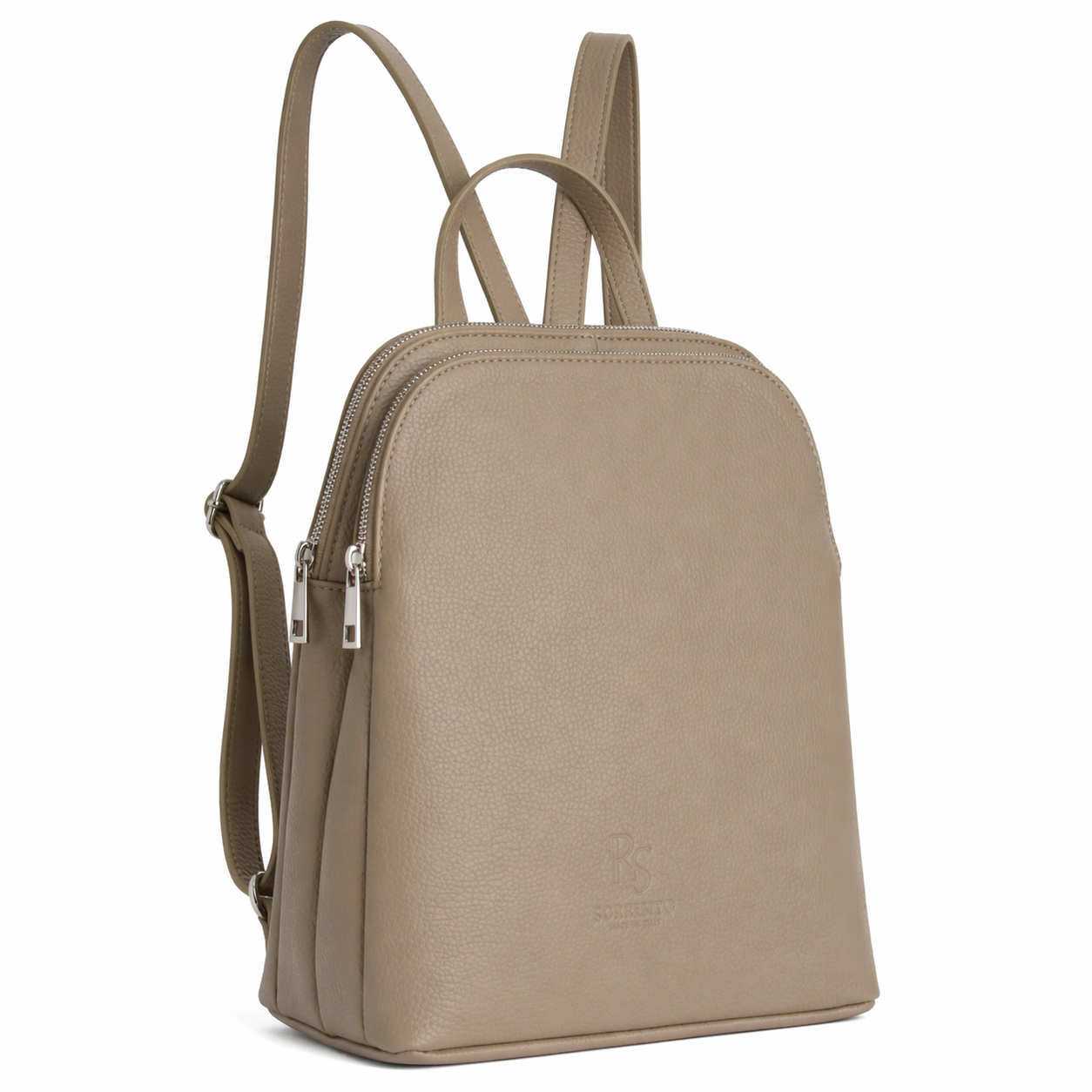 The Structured Backpack in Pebbled Italian Leather