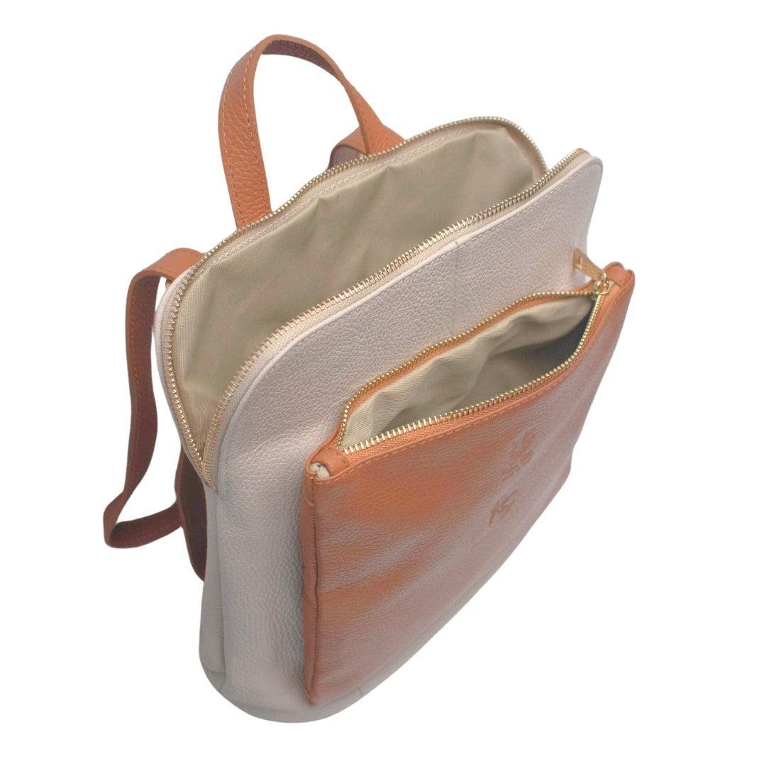 The Medium Bi-Colour Convertible Backpack to Crossbody Bag