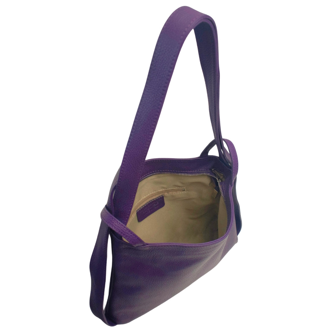 The Medium Convertible Tote to Backpack in Pebbled Italian Leather