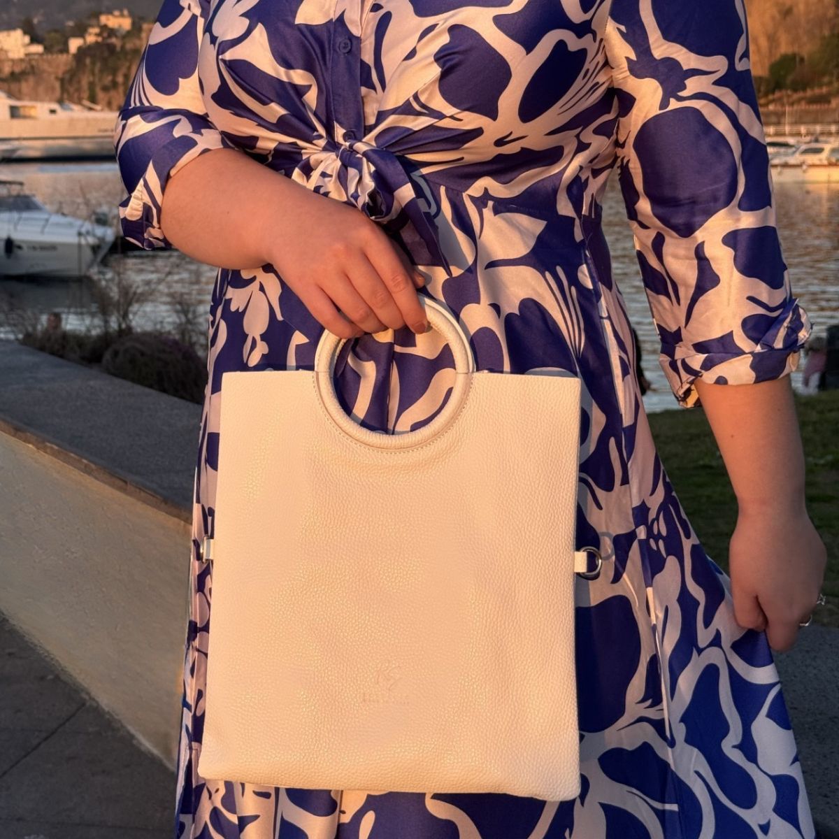 The Foldover Circle Bag with Optional Adjustable Crossbody Strap
