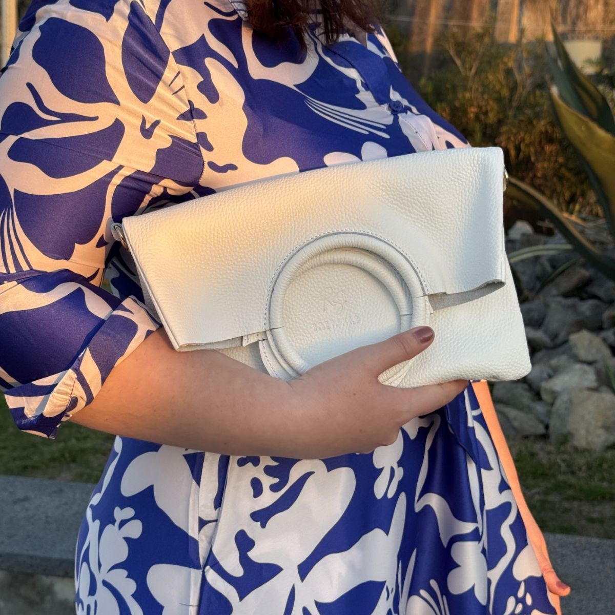 The Foldover Circle Bag with Optional Adjustable Crossbody Strap